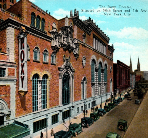 Cartolina roxy theater - roxy, new