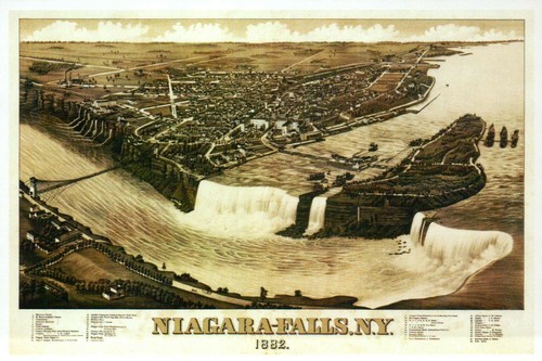 Cascate del niagara mappa - cascate, niagara,